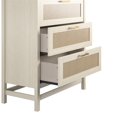 thumbnail image 2 of Ameriwood Home Lennon 5 Drawer Dresser, Ivory Oak and Faux Rattan, 2 of 9