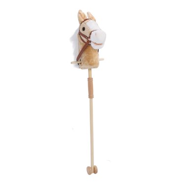 Plush Horse Riding Stick Toy, Wooden Plush Horse Head Stick Toy with Sound Effect, for Kids Toddlers