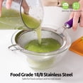 thumbnail image 3 of Passoire à Mailles en Acier Inoxydable 18/8: U-Taste Passoire Fine de Cuisine de 5,5 Pouces avec Poignée en Silicone Robuste Rivetée et Maille 30 pour Filtrer la Farine, les Pâtes, les Fruits, le Quinoa (Violet), 3 of 11