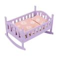 thumbnail image 2 of Lit de Bébé Poupée de Simulation Miniaturisé pour Chambre à Coucher pour Poupée 1/12 Scène Bricolage Jeu d'Imitation, 2 of 8