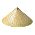 thumbnail image 1 of Traditional Asian Steeple Sun Hat Handwoven from Natural Rice Straw for Outdoor Camping Hiking and Dance Performance, 1 of 3