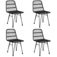 thumbnail image 2 of vidaXL 5 Piece Garden Dining Set Black Poly Rattan, 2 of 5
