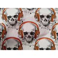 thumbnail image 4 of oneOone Cotton Poplin Orange Fabric Skull Craft Projects Decor Fabric Printed By The Yard 42 Inch Wide, 4 of 4