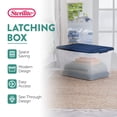 thumbnail image 3 of Sterilite 64 Quart Latching Storage Container Tote, Marine Blue, 24 Pack, 3 of 11