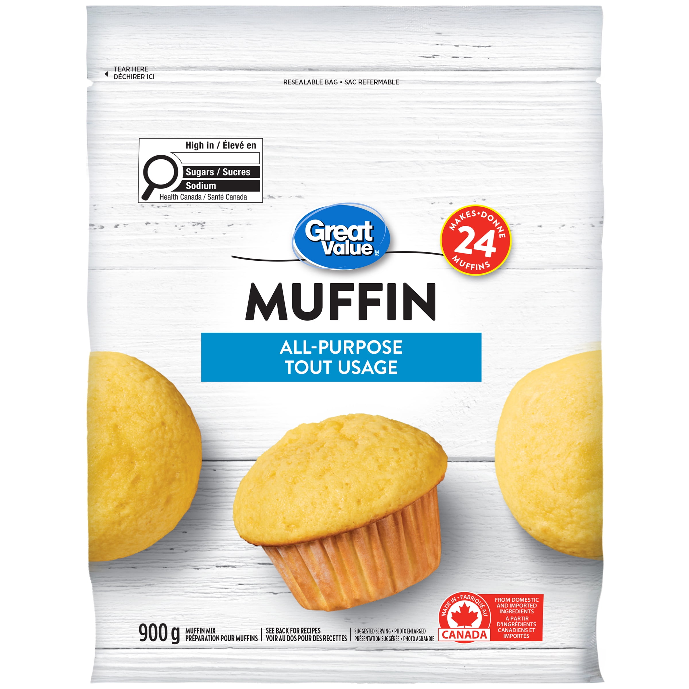 Préparation pour muffins tout usage Great Value