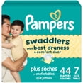 thumbnail image 1 of Pampers Swaddlers Diapers, Size S7 (26-50 lbs), Absorbent, Keeps Baby Dry and Comfortable, Skin Safe Disposable Baby Diaper, 1 of 26