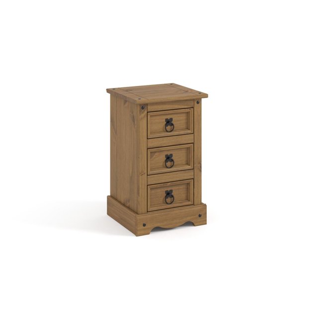 Table de nuit 3 tiroirs en bois massif blanc par Gateway Creations Inc.