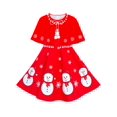 thumbnail image 1 of Robe Fille Snowman Cape Rouge Manteau Noël Nouvel An 14 Ans, 1 of 8