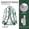 thumbnail image 4 of Floral and Leopard Print Students Backpack Durable Outdoor Backpack with Artistic Wildflower and Butterfly Design, Adjustable Straps, Perfect for School and Travel, 4 of 6