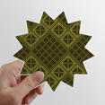 thumbnail image 1 of Vert Losange Triangle Illustration Modèle Soleil Vinyle Autocollant Bagages Graffiti Fleur Decal, 1 of 3