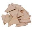 thumbnail image 2 of Pièces en Bois Non Finies en Forme de Triangle avec Trou 25 Pcs 50mm, 2 of 8