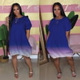 thumbnail image 4 of Women‘S Plus Size Casual Dresses Casual Short Sleeve Mid-Length Gradient Summer, 4 of 6