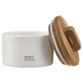 thumbnail image 4 of Bouclair White Ceramic Salt Jar, 4 of 6