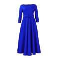 thumbnail image 3 of LSLJS Women's Spring and Fall New Fashion Style Lace Up Long Sleeve Large Size Long Dress, Plus Size Dress, 3 of 4