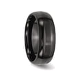 thumbnail image 3 of Chisel Black Ceramic 8mm Brushed and Polished Wedding Band Ring, 3 of 6