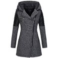 thumbnail image 1 of LSLJS Manteau Ajusté Chaud pour Femmes, Manteau Épais, Manteau d'Hiver, Manteau à Capuche avec Fermeture Éclair, 1 of 3