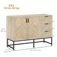 thumbnail image 3 of HOMCOM Buffet Bahut avec Tiroirs et Tablette Réglable, Chêne, 3 of 10