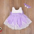 thumbnail image 3 of Princesse Fleur Fille Robe d'Été Tutu Robes de Fête d'Anniversaire Baptême Dentelle Mariage Enfants Robe Formelle Robe 18-24 Mois, 3 of 5