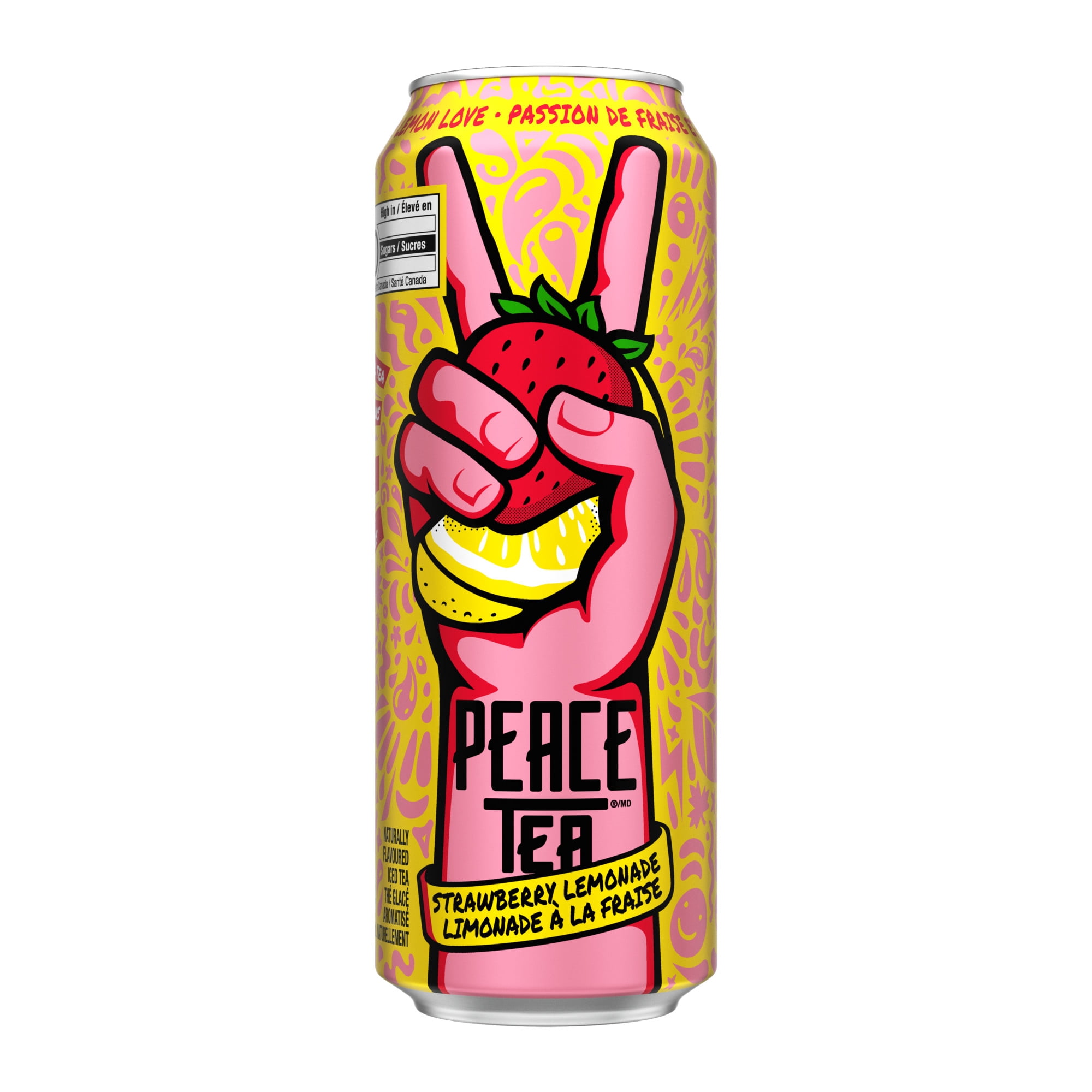 Peace Tea Strawberry Lemon Love Can, 695 mL