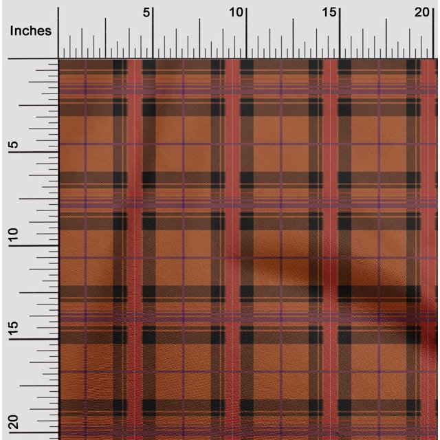 oneOone Silk Tabby Fabric Tartan Check Fabric Prints By Yard 42 Inch Wide