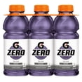 thumbnail image 2 of Gatorade Zero Sugar Grape Electrolye Beverage 6 x 591 mL, Bottles, 2 of 7