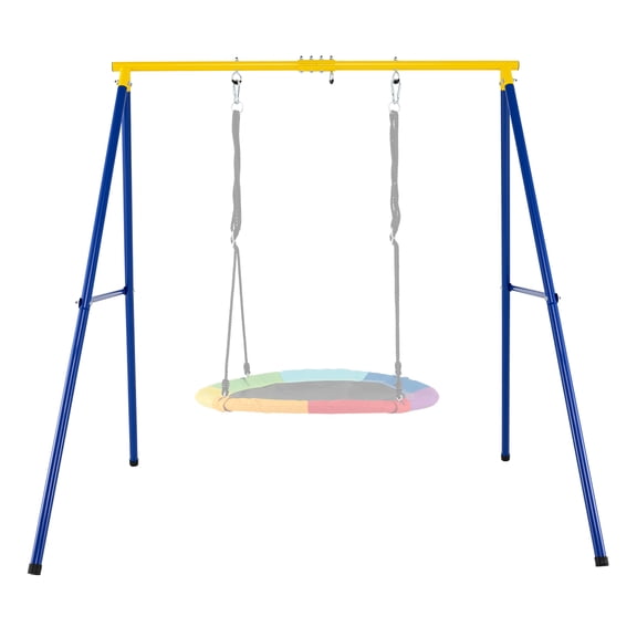 Gymax Grand Support de Balançoire à Cadre en A, Hauteur 73 Pieds', Cadre de Balançoire en Métal Robuste avec 4 Piquets de Sol pour Enfants et Adultes