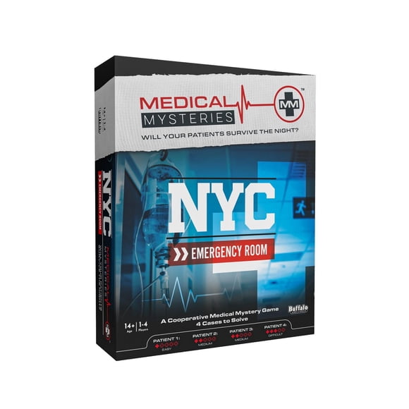 Jeu de société coopératif Medical Mysteries NYC Emergency Room pour adultes à partir de 14 ans