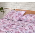 thumbnail image 3 of RUVANTI Draps 100 % Coton – Literie Percale Grand Lit, Design Floral Rafraîchissant et Respirant, Durable avec une Sensation Nette, Douce et Confortable, Poche de 16 Pouces, Ensemble 4 Pcs, Floral Lilas, 3 of 6