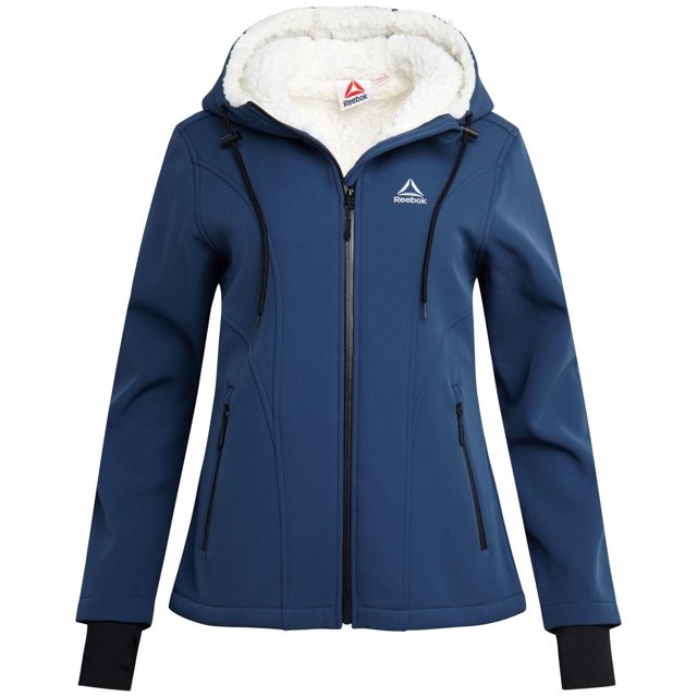 Reebok Women's Sherpa Lined Softshell Jacket with Hood
