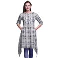 thumbnail image 1 of Bimba Hauts Imprimés Teinture sur Nœuds Shibori Violets pour Femmes Kurti Asymétrique Robe d'Été pour Filles XSmall, 1 of 6