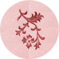 thumbnail image 1 of Ahgly Company Tapis de Zone Rond d'Intérieur Lavable à la Machine, Transitionnel, Pastel Rouge Rose, 3 Pieds Rond, 1 of 7
