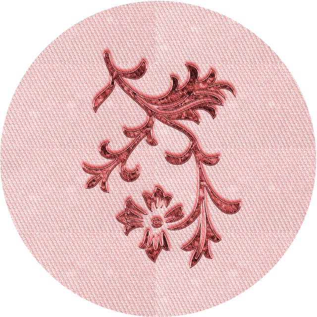 Ahgly Company Tapis de Zone Rond d'Intérieur Lavable à la Machine, Transitionnel, Pastel Rouge Rose, 3 Pieds Rond