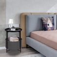 thumbnail image 2 of Coffee Round Table, Metal Nightstand, Sofa Side Table, Bedside End, 2 of 8