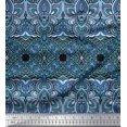 thumbnail image 1 of Soimoi Polyester Crepe Fabric Geometric & Paisley Decorative Print Sewing Fabric Yard 42 Inch Wide, 1 of 2