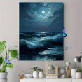 thumbnail image 4 of Qisvanset Sunset Sea Oil Painting Canvas Print 12x16 Inch Lobby Decor, 4 of 8