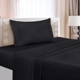 thumbnail image 2 of Utopia Bedding Ensemble de Draps - 3 Pcs Simple TG Literie - Tissu en Microfibre Brossée Douce - Résistant au Rétrécissement et à la Décoloration - Entretien Facile (Simple TG, Noir), 2 of 2