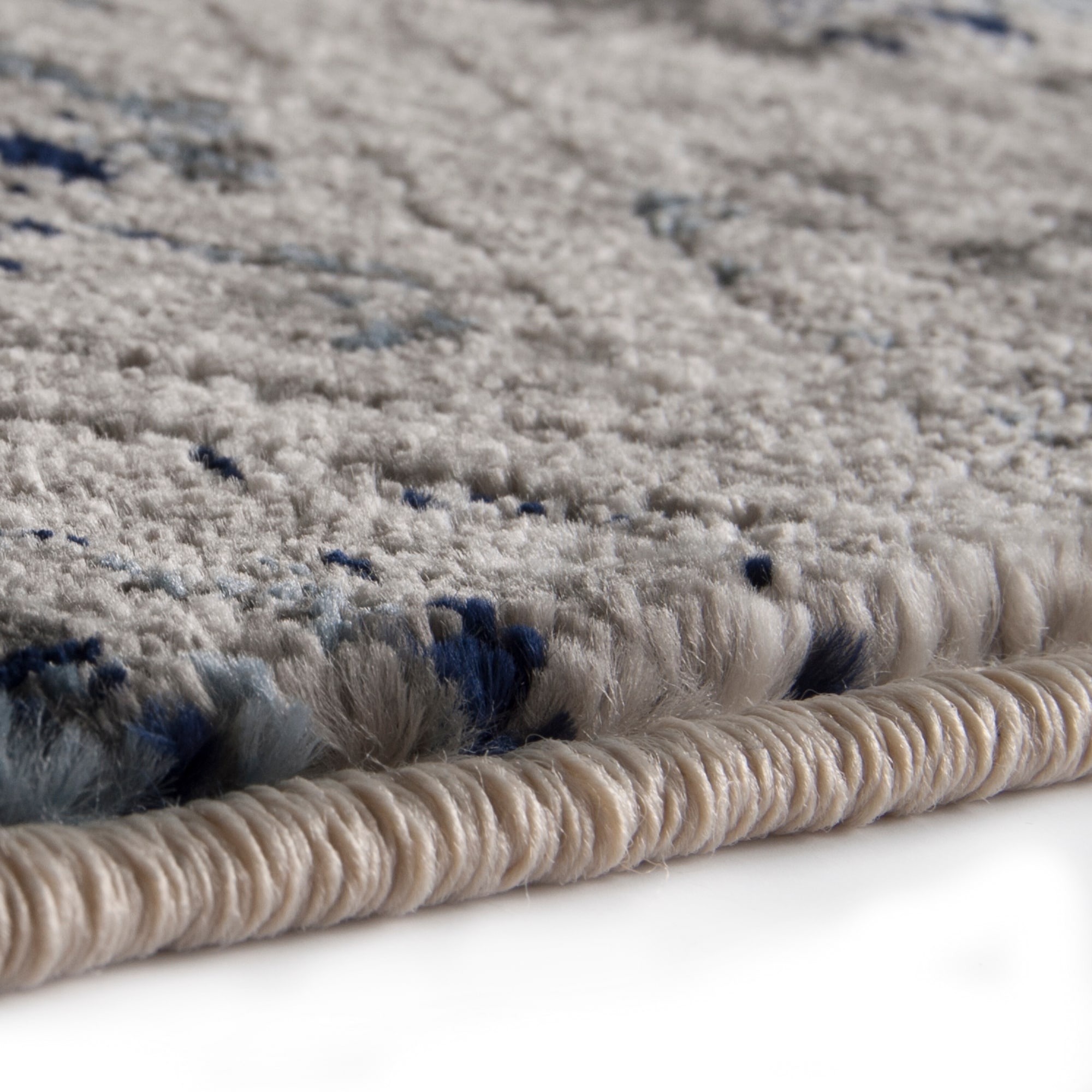 Tapis tissé brun et bleu Zunthus