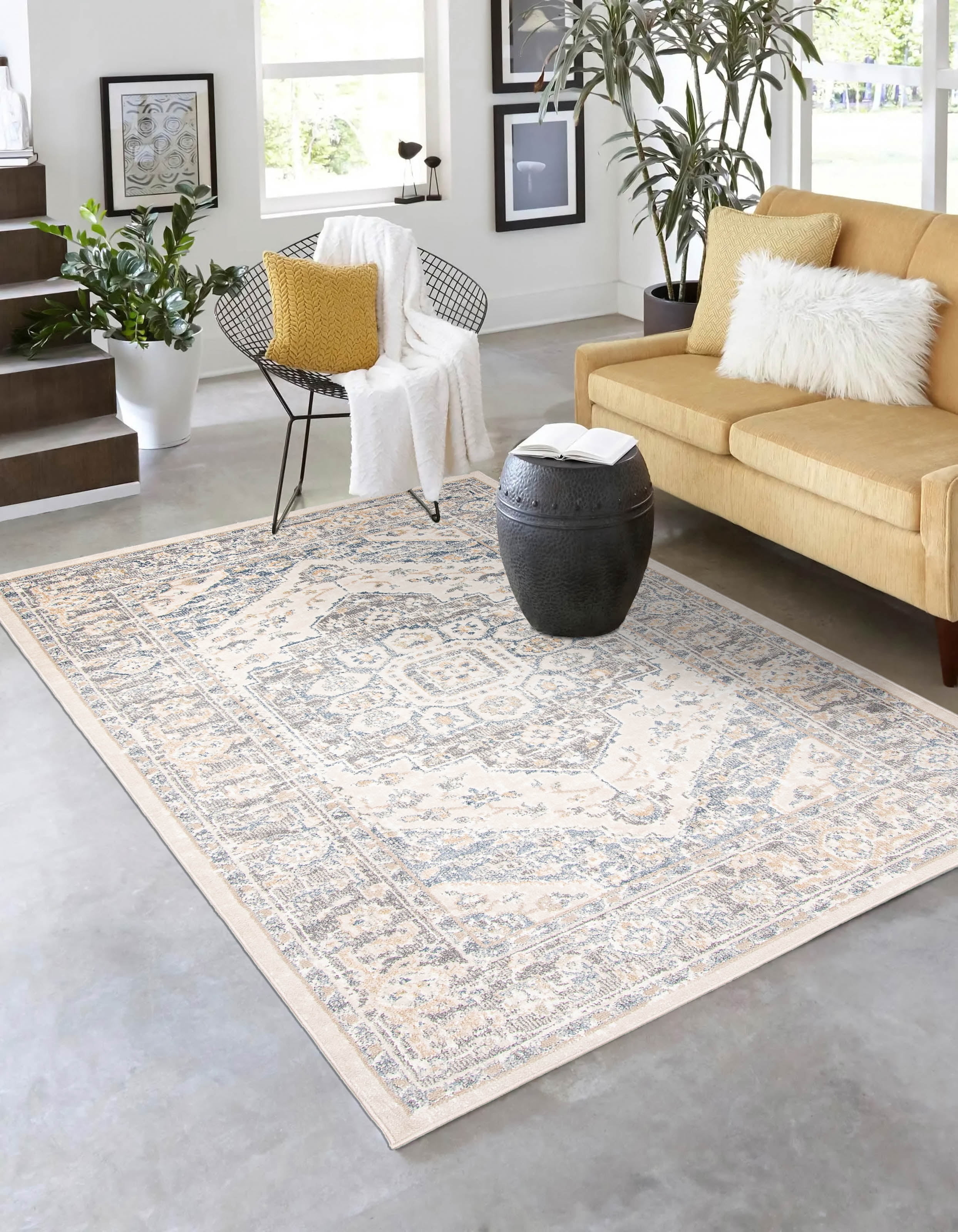 ECARPET Bijara Tapis Traditionnel pour Salon, Chambre, Salle A Manger, Entrée, Couloir et Plus Encore.