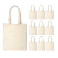 thumbnail image 1 of 10 Pack Canvas Bags Tote Bags Large Capacity Solid Color Foldable Reusable Lightweight Shopping Bags Cloth Bags Tote Bags, 1 of 8