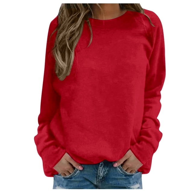 SNKSDGM Femmes Chandail à Col en V Femmes Chandails Courts pour Femmes Femmes Quotidien Maison Extérieur Entraînement Manches Longues T-Shirt Col Rond Haut Chandail Imprimé Blouse de Rue Mode Urbaine L