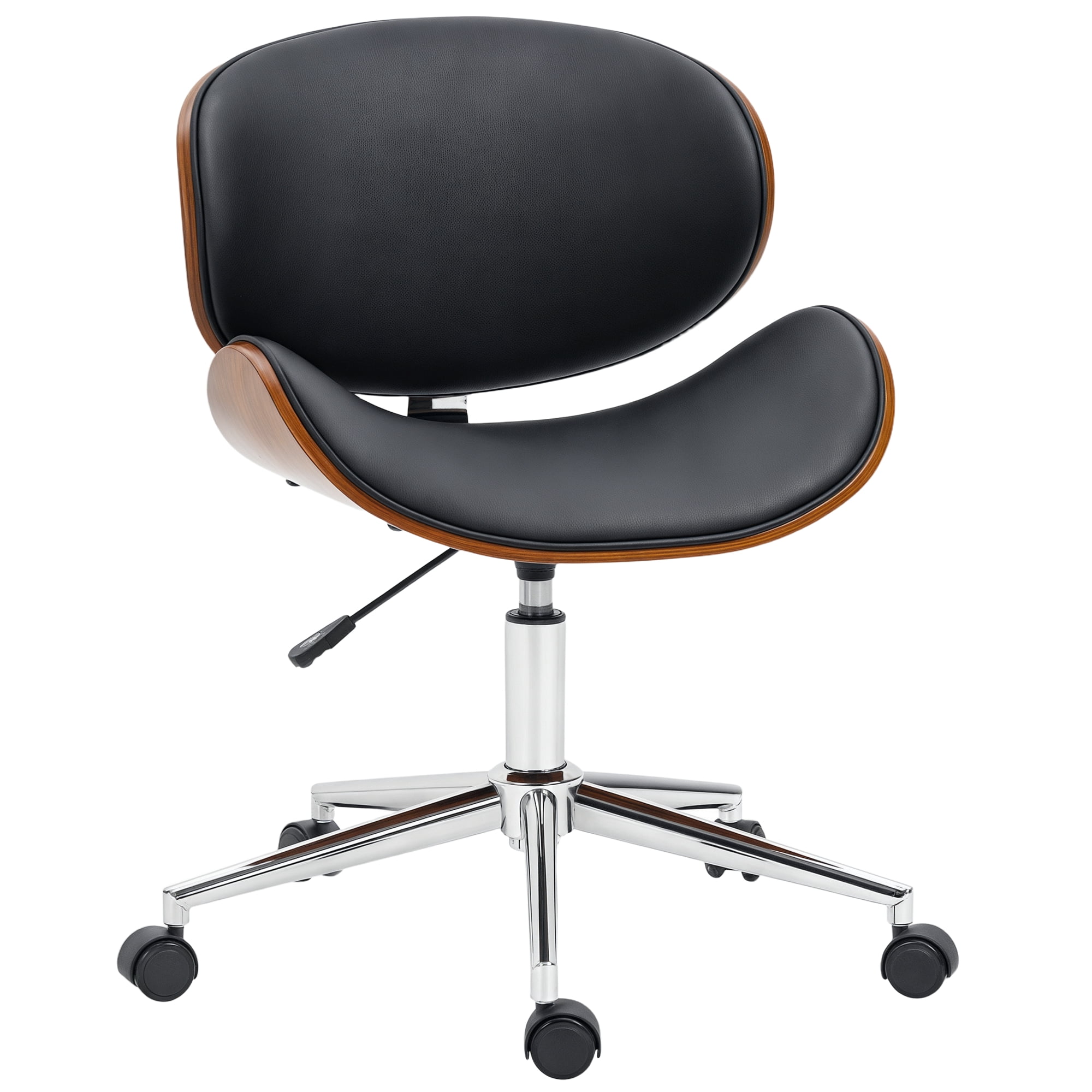 Vinsetto Low-Back Office Chair Task Chair w/ Armless Curved Seat, Black