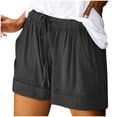 thumbnail image 1 of Timegard Womens Wide Leg Shorts Summer Plus Size Casual Loose Comfy Shorts Drawstring Travel Solid Color, 1 of 7