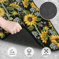 thumbnail image 3 of Kdxio Tapis de Sol de Voiture Imprimé Tournesols Universel SUV avant Arrière Tapis de Sol 4 Pcs Ensemble Complet avec Dos en Caoutchouc Antidérapant Accessoires de Voiture pour la Plupart des Voitures, 3 of 7