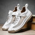 thumbnail image 1 of Commforr Espadrilles de Mode pour Femmes, Chaussures de Marche pour Femmes, Espadrilles à Enfiler pour Femmes, Espadrilles Décontractées en Maille pour Femmes Rétro Respirantes Chaussures de Marche Légères Espadrilles de Tennis Classiques, Blanc, 9, 1 of 8