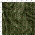 thumbnail image 3 of Soimoi Green Japan Crepe Satin Fabric Leopard Animal Skin Print Fabric by the Yard 44 Inch Wide, 3 of 6