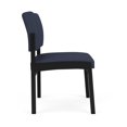 thumbnail image 4 of Lenox Steel Reception Waiting Armless Guest Chair / Black Steel / Blue, 4 of 5
