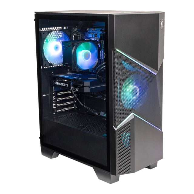 Refurbished - MSI Codex R2 Gaming Desktop, Intel Core i5-14400F, RTX 5050, 16GB DDR5, 1TB SSD, with MSI Gaming Keyboard & Mouse, RGB Air Cooling, 650W 80+ Gold Power, Wi-Fi 6E, Windows 11 Home, Black