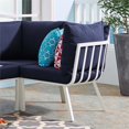 thumbnail image 2 of Modway Chaise d'Angle de Patio Extérieur en Aluminium, Blanc/bleu Marine, 2 of 6