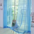 thumbnail image 3 of TIMIFIS Home Decor 2 PCS Pure Color Tulle Door Window Curtain Drape Panel Sheer Scarf Valances PP Decor - Fall, 3 of 3