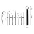 thumbnail image 2 of Portable Toothpicks Set Reusable Stainless Steel Toothpicks with Holder for Outdoor Picnic and Camping, 2 of 5